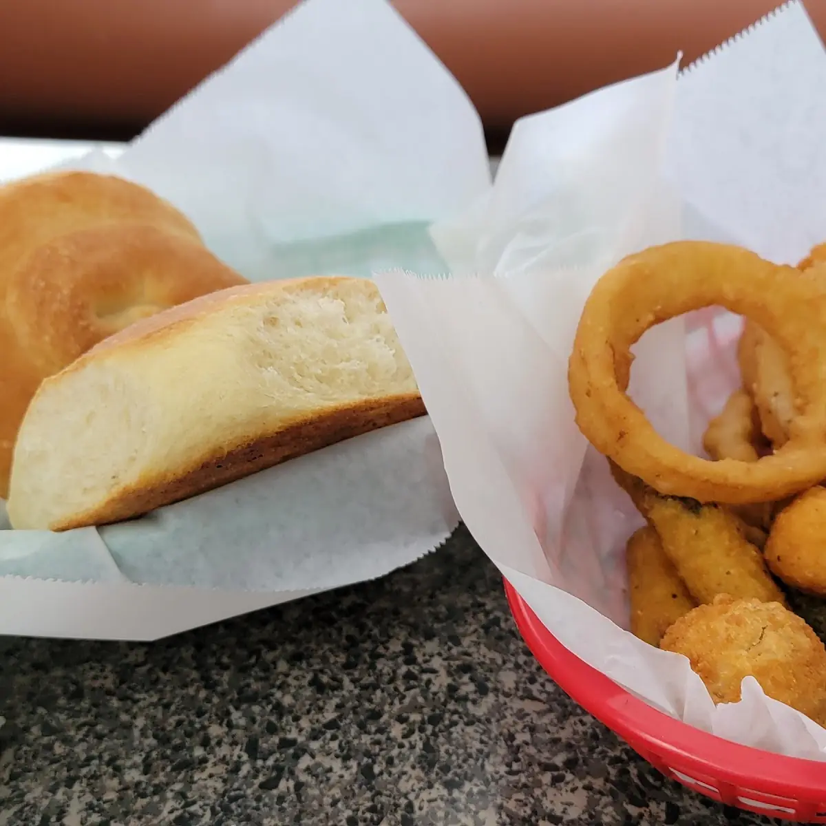 Onion Rings and Bread