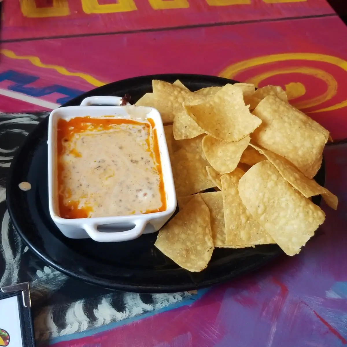 Large Chips and Large Cheese Dip