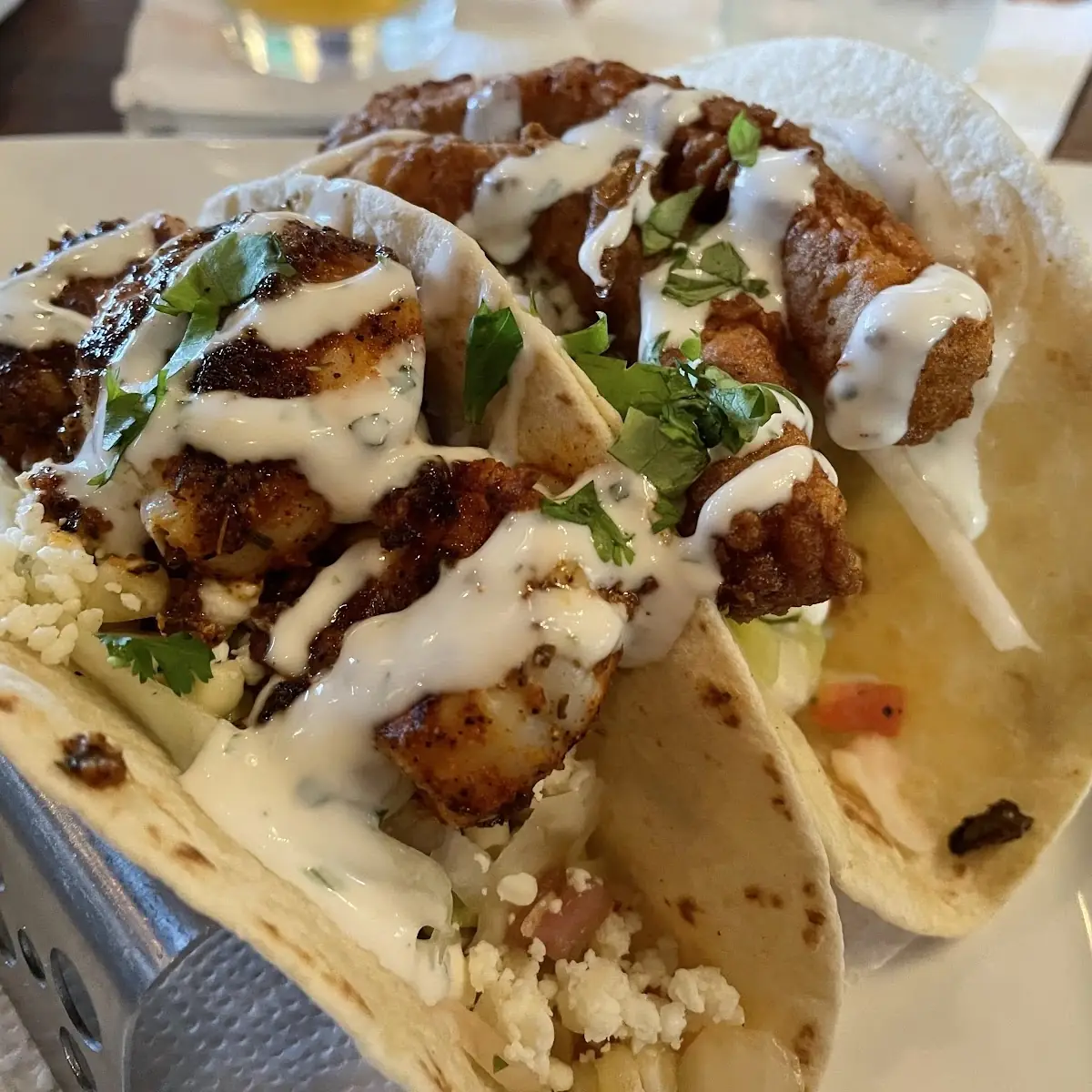 Shrimp and Fried Fish Tacos