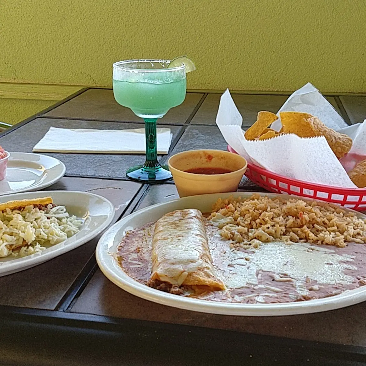 Enchilada Rice & Refried Beans