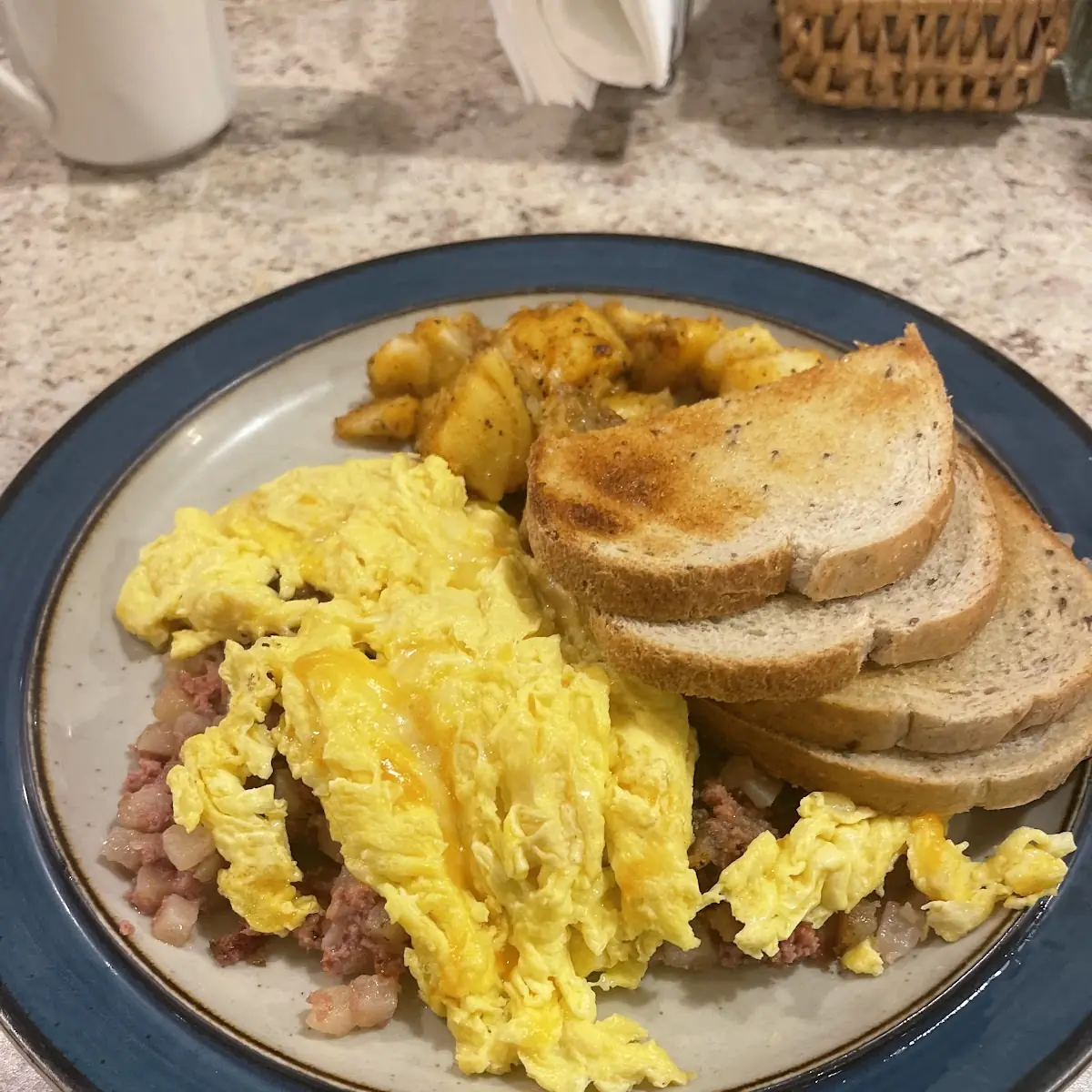 Corned Beef Hash and Cheese Omelet