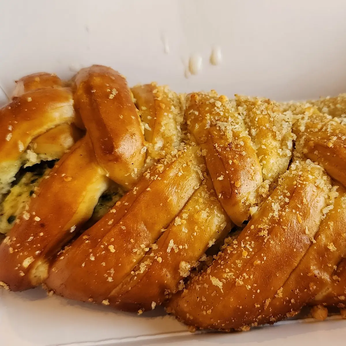 Spinach and Cheese Pretzel