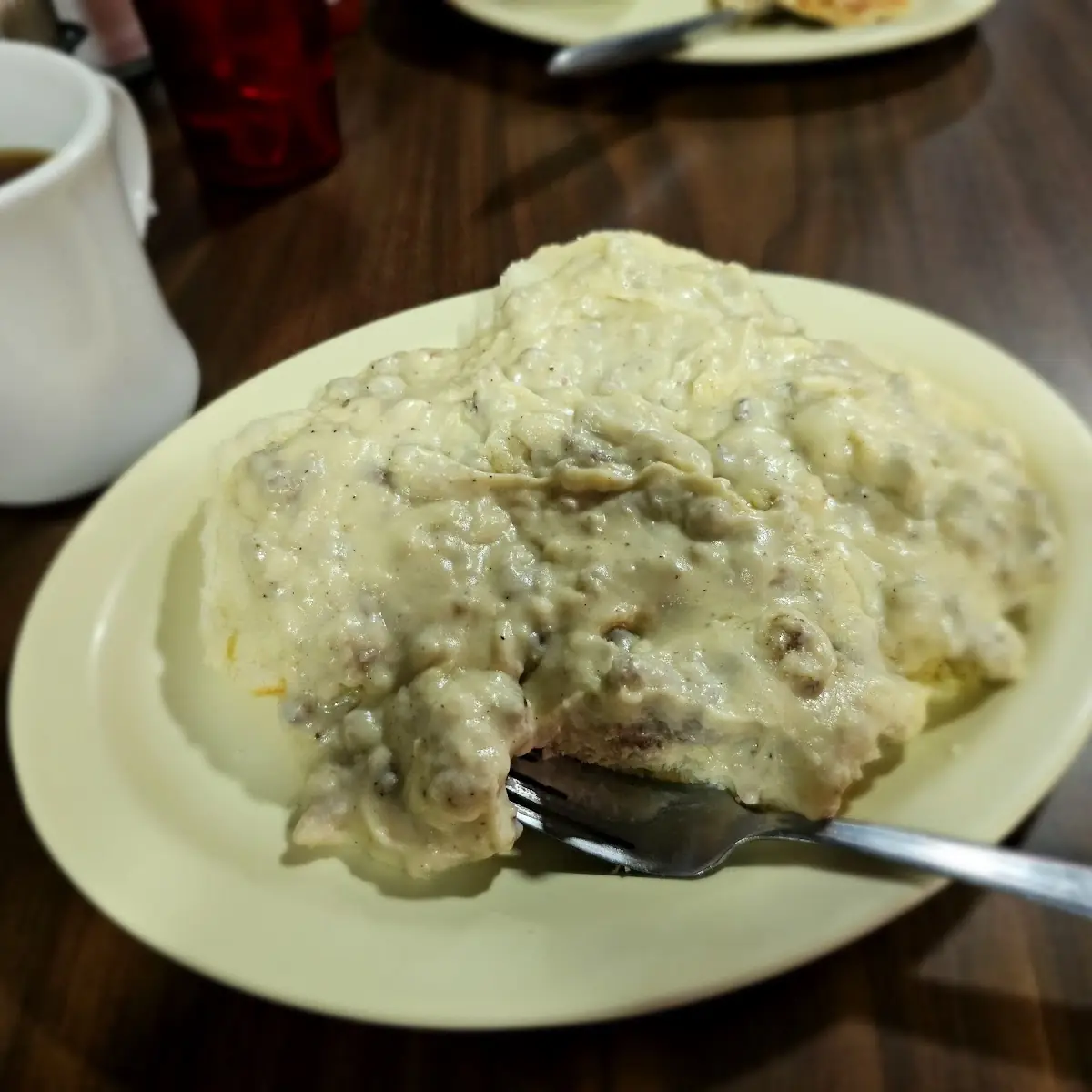 Hot Hamburger Sandwich Served with Mashed