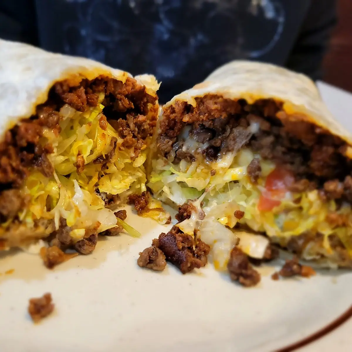 Carne Asada and Chorizo Burrito