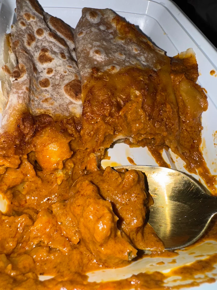Bland Dry Chicken Pieces, Bombay Roti (East York)