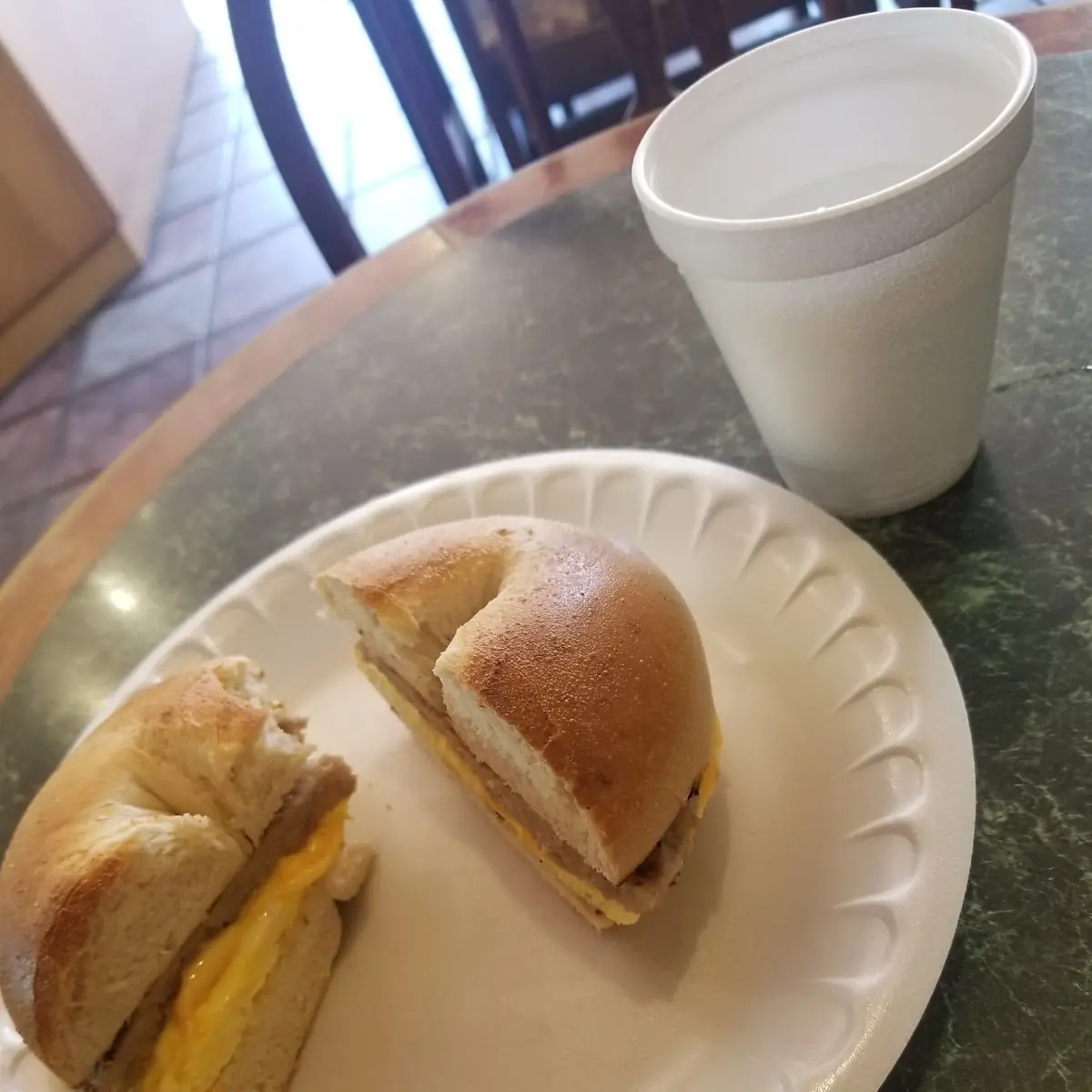 Sausage and Cheese Bagel