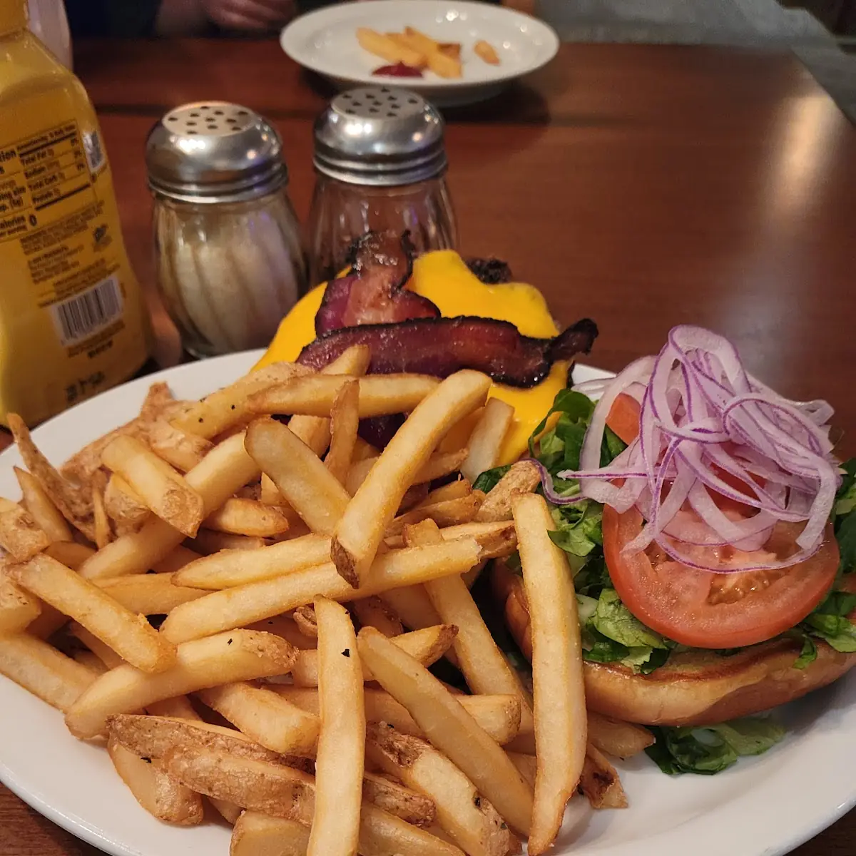 Bacon Cheeseburger and Fries