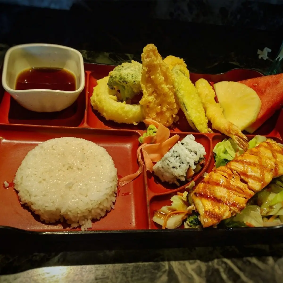 Salmon Bento Box Lunch