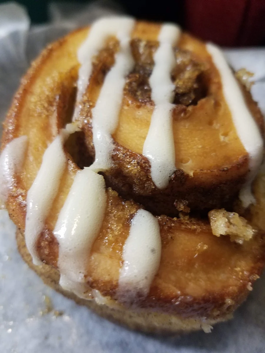 Up Close Cinnamon Roll