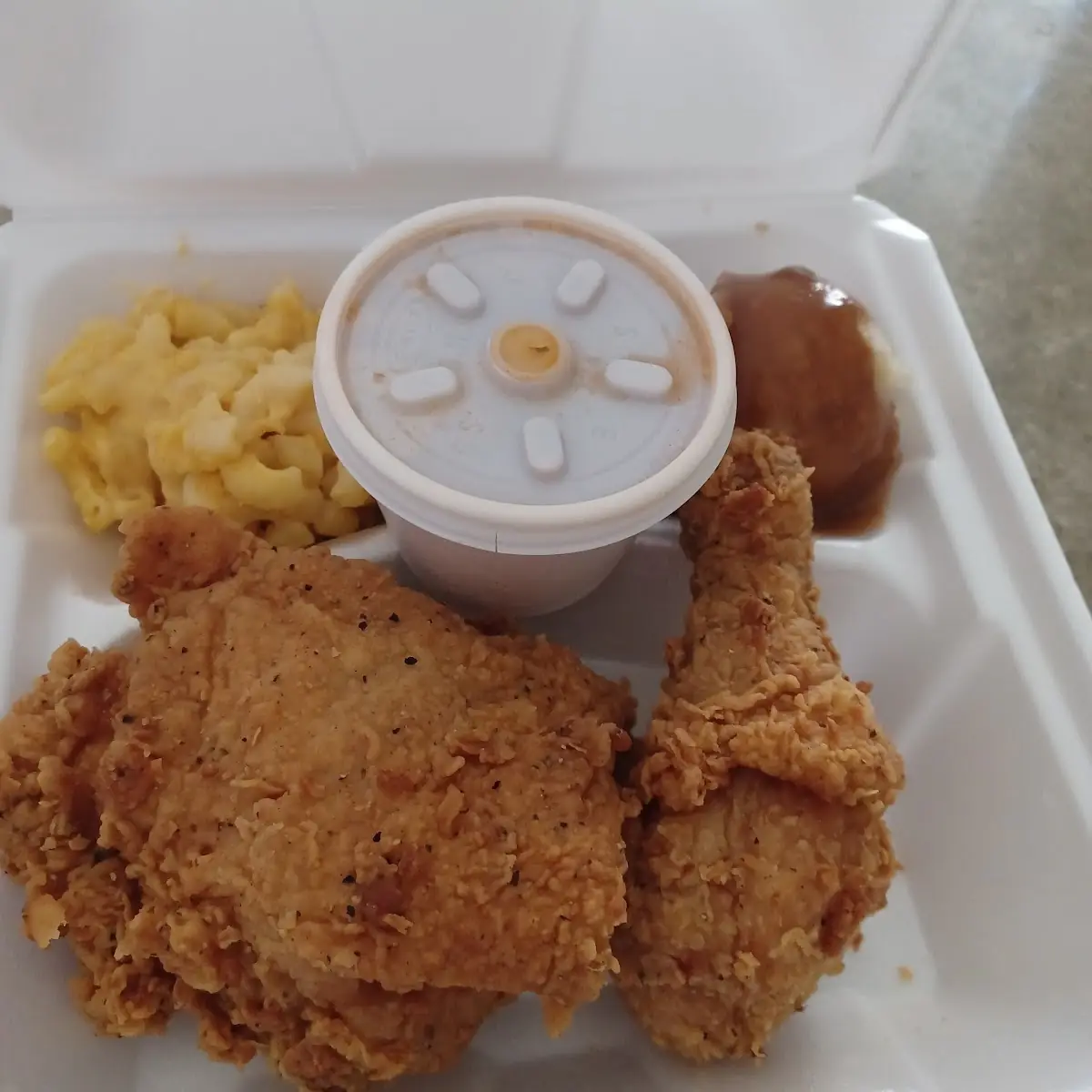 Fried Chicken with Mashed Potatoes