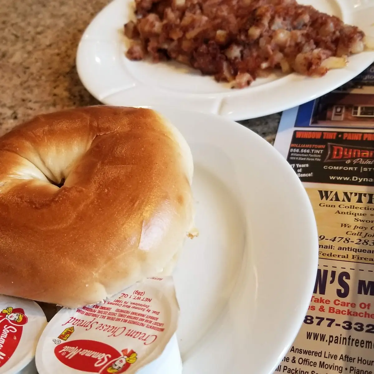 Bagel and Corned Beef Hash