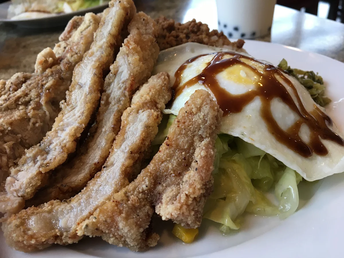 Deep Fried Pork Chop on Rice