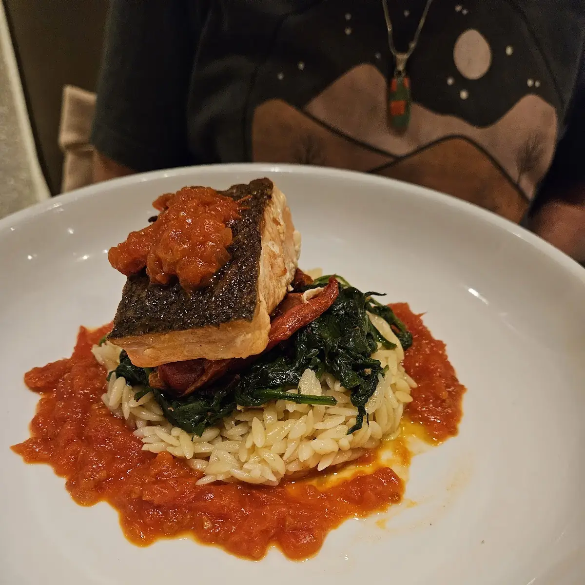 Seared Salmon with Spinach
