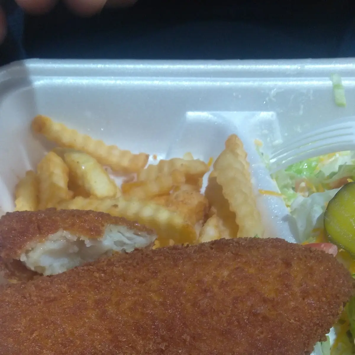 Chicken Strips Fries and Texas Toast