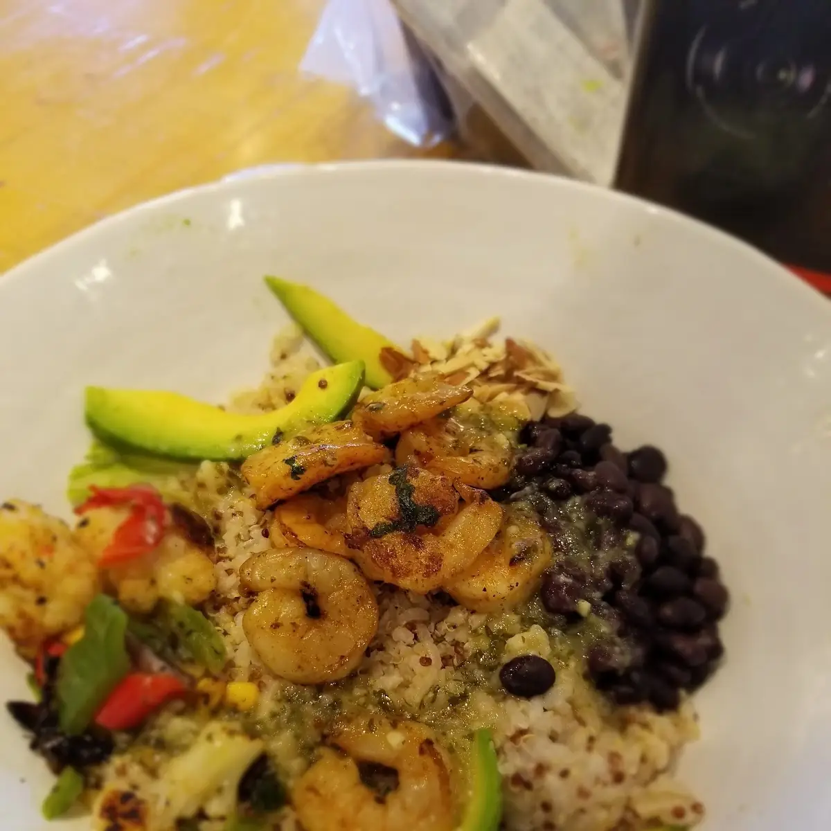 Cilantro Lime and Quinoa Bowl with Shrimp
