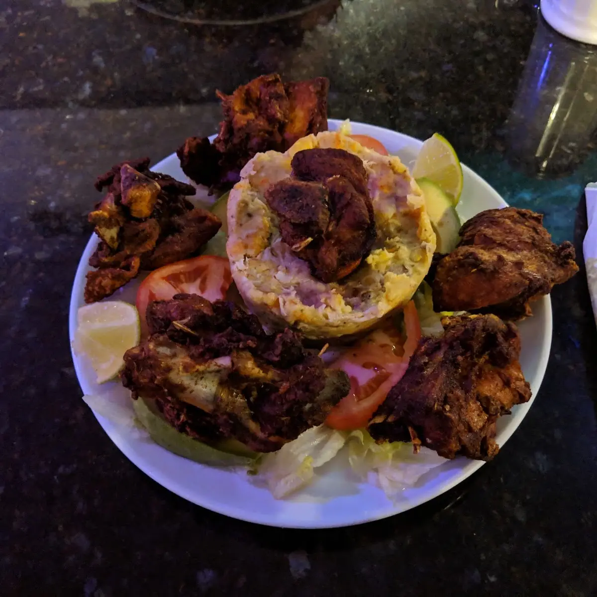Mofongo De Pollo Frito