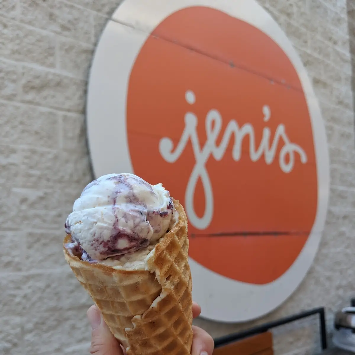 Brambleberry Crisp in a Waffle Cone