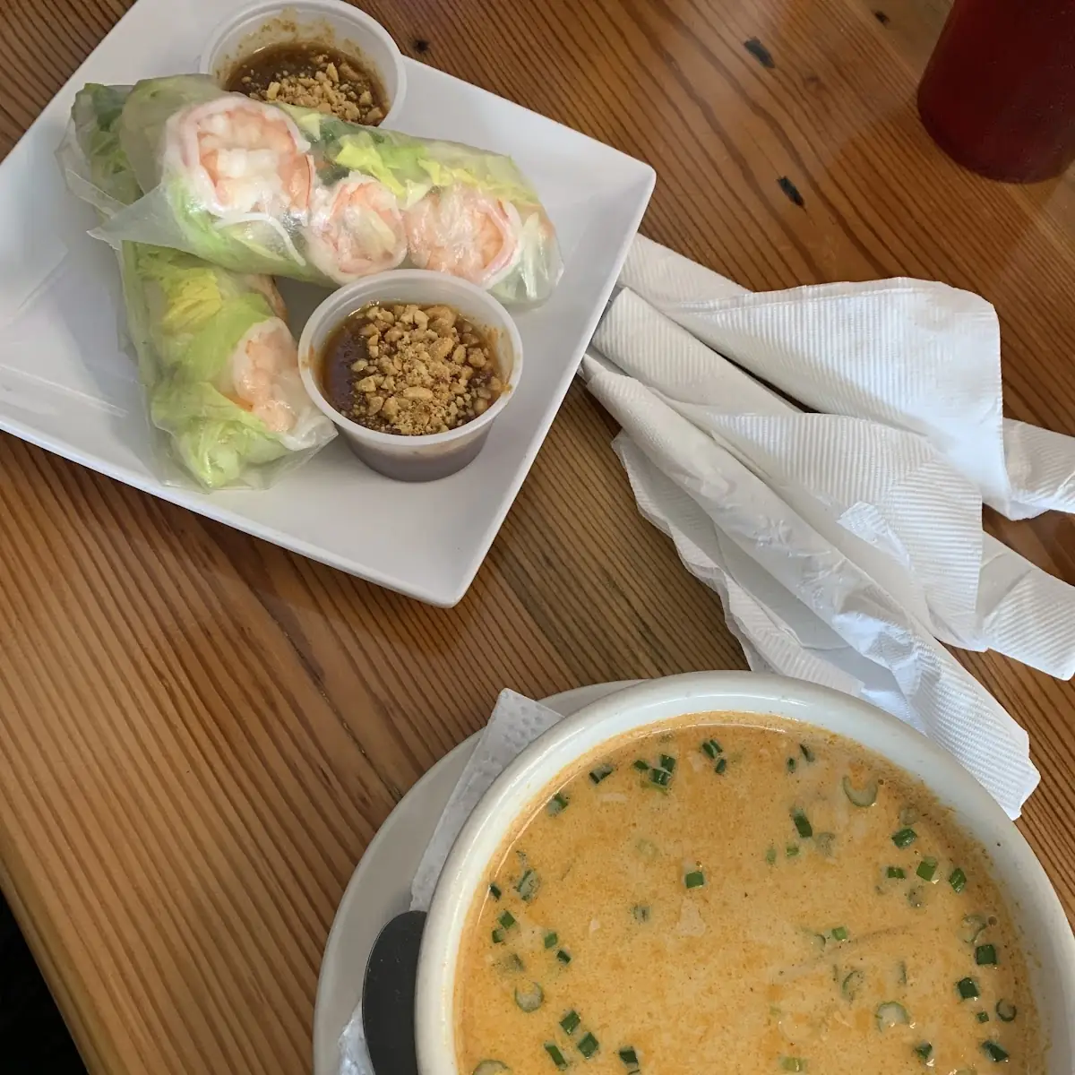 Fresh Rolls and Tom Kha Soup
