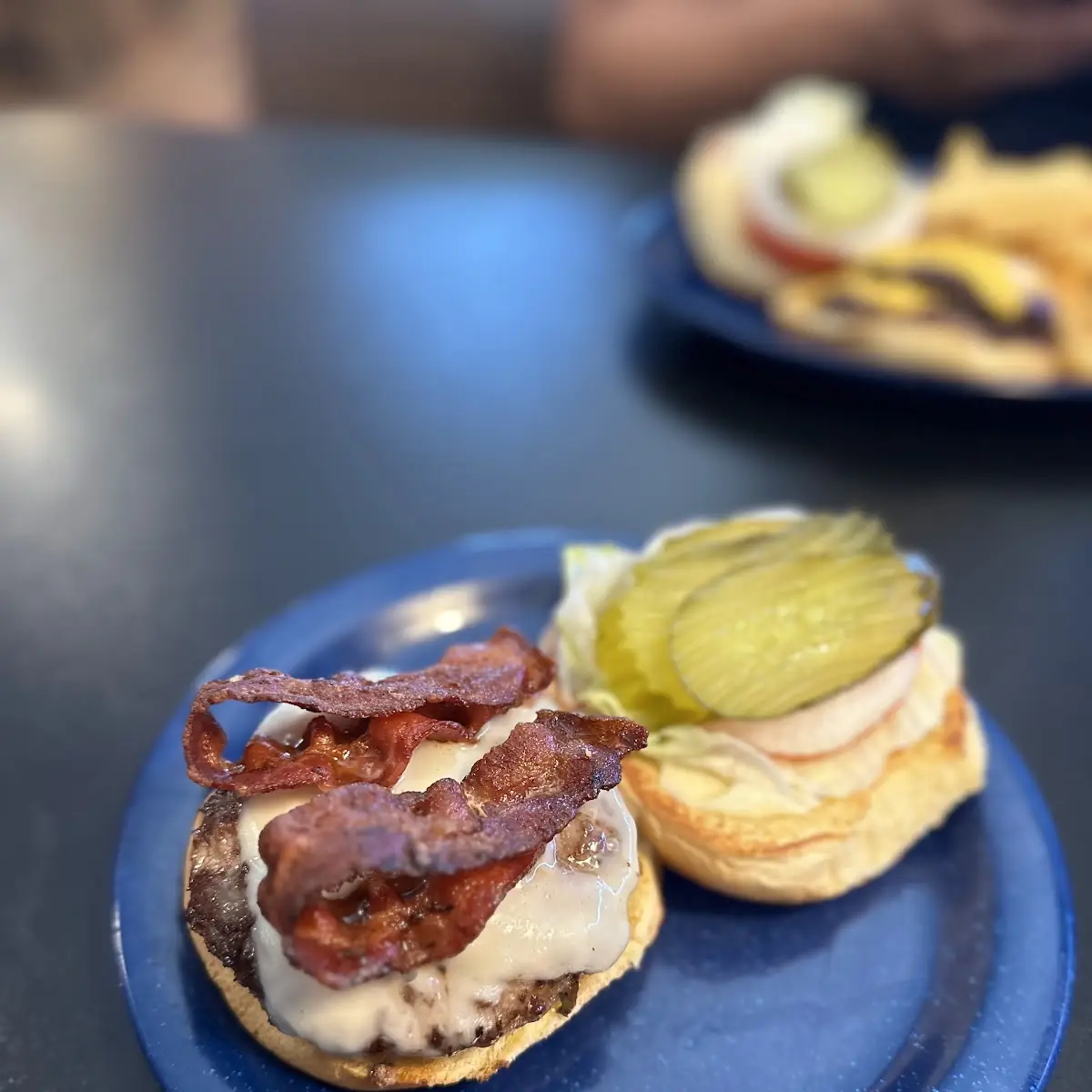 Double Mushroom Swiss Bacon Burger