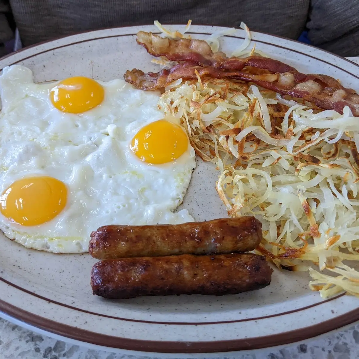 Eggs 2 with Hash Browns and Toast
