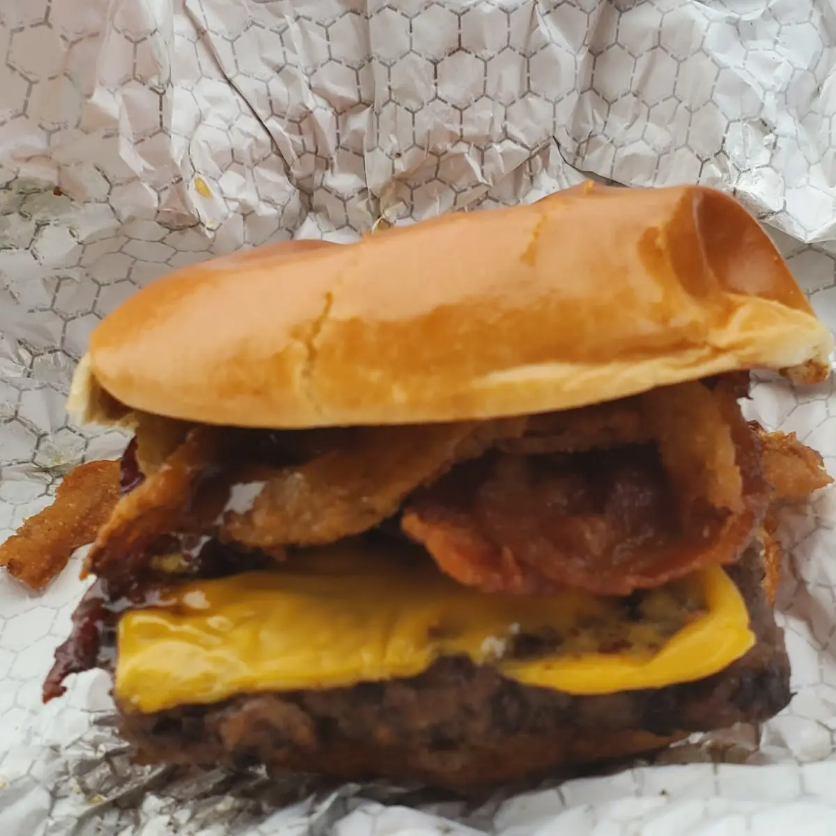 Bourbon Bacon and Cheese Burger