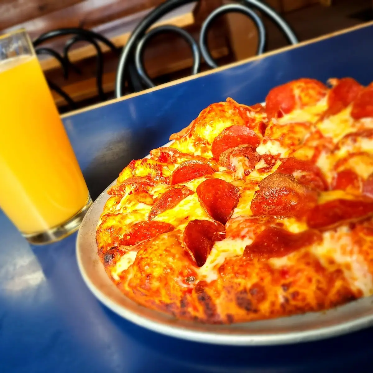 Pepperoni Pizza and Beer