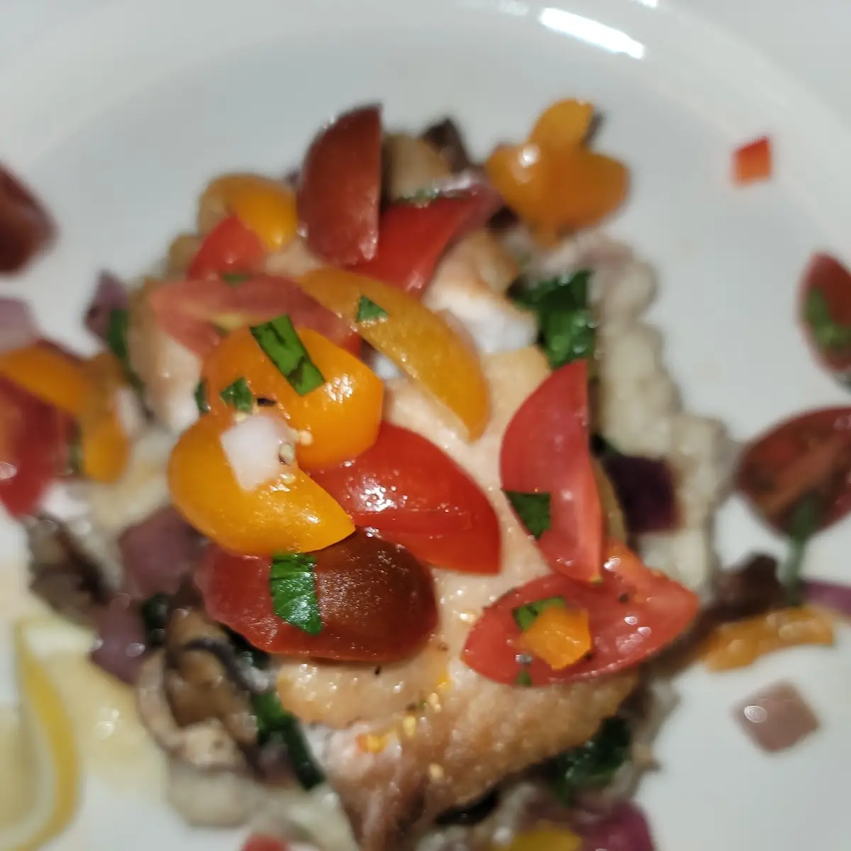 Cod with Sauteed Vegetables Dr Ashmon's Custom Creation