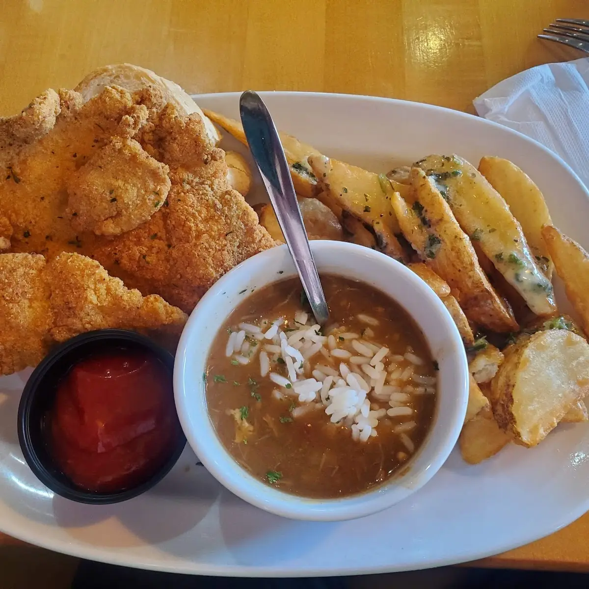 Fried Fish Plate with Fries