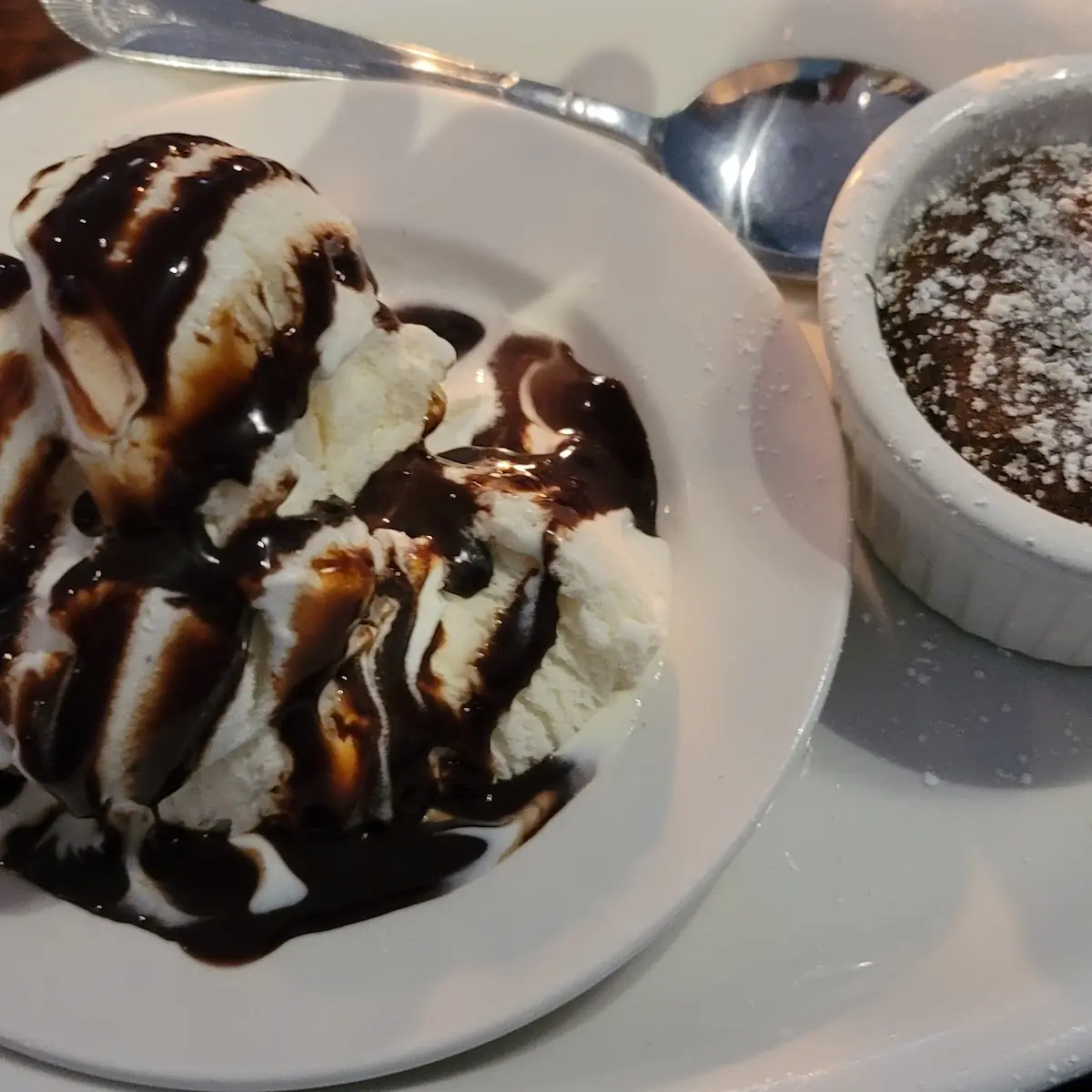 Molten Chocolate Cake and Ice Cream