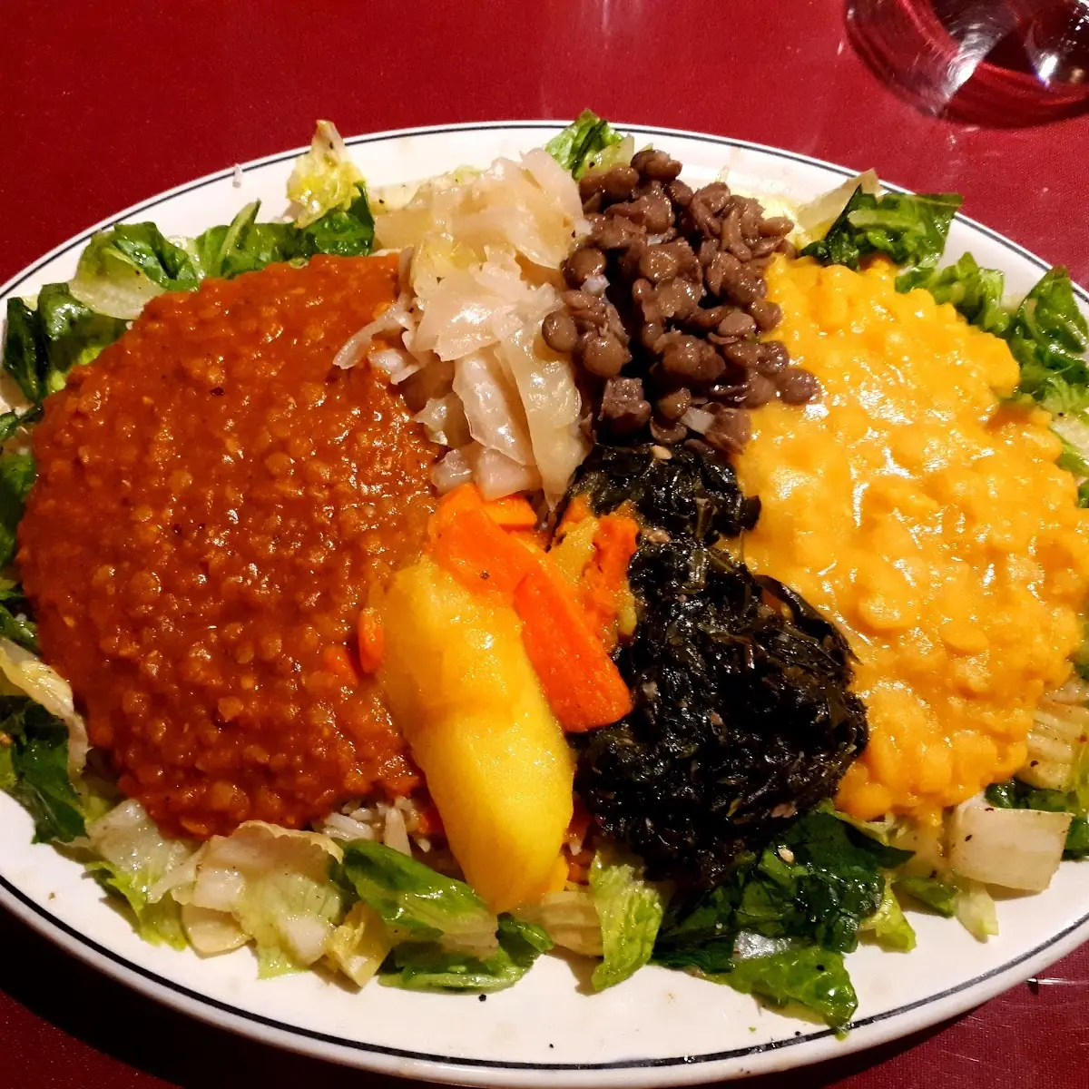 Vegan Combo Platter, World Marathon Ethiopian