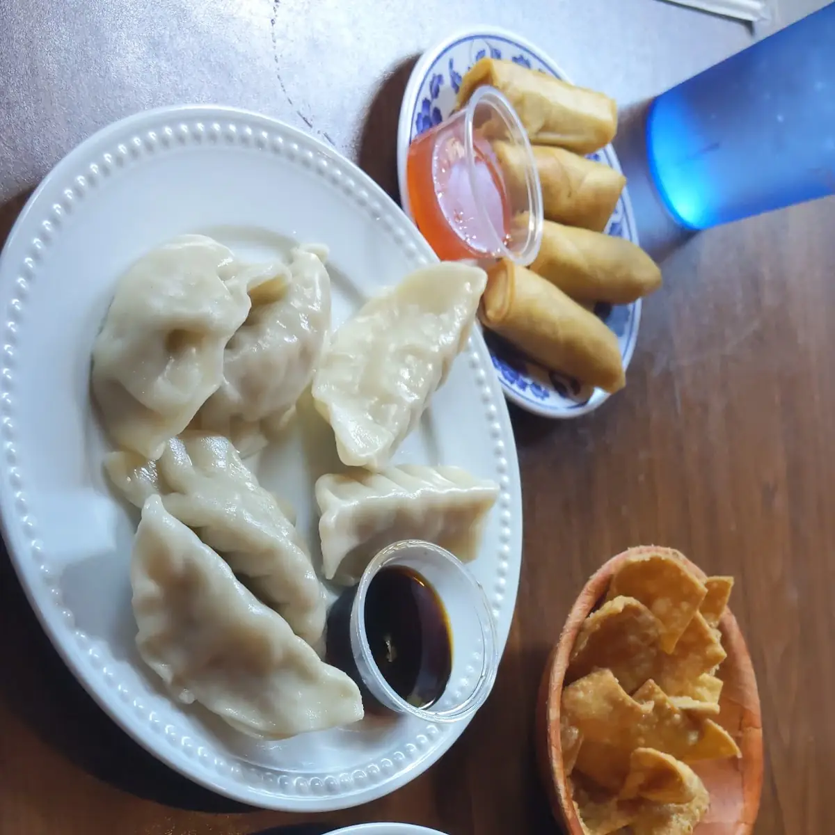 Dumplings and Cream Crab Rangoon