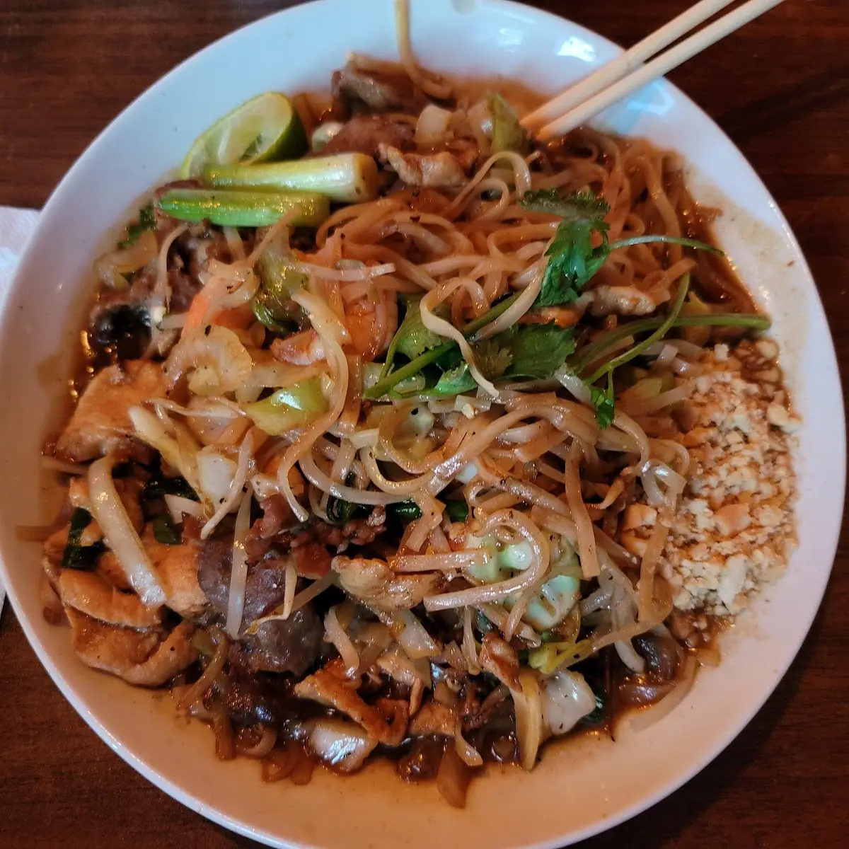 Pad Thai Combination Chicken Steak & Shrimp