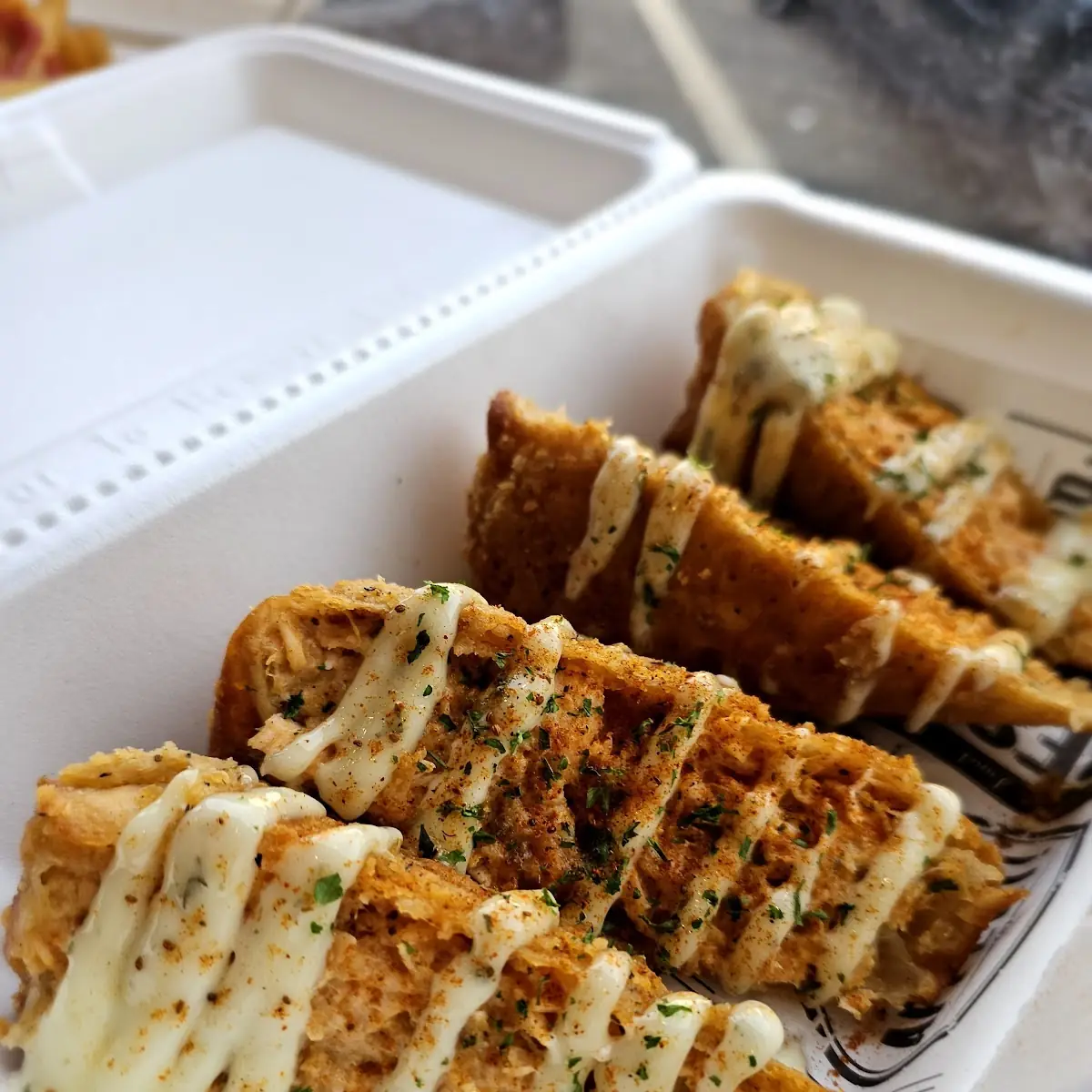 Salmon Cake Egg Roll
