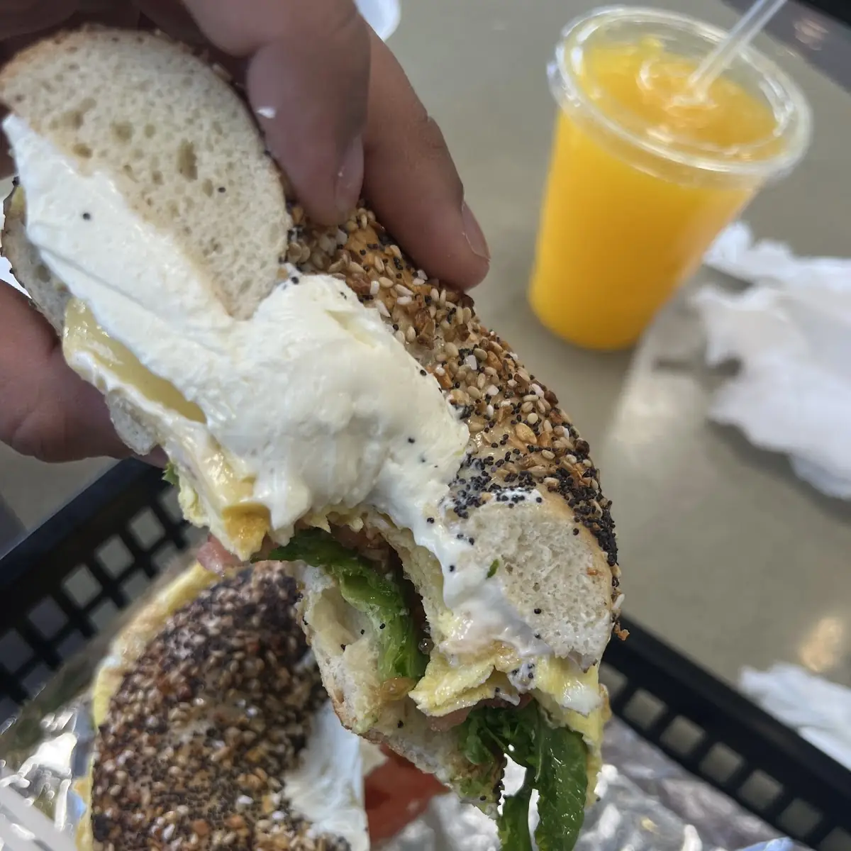 Sesame Bagel with Jalapeno Cheddar Cheese