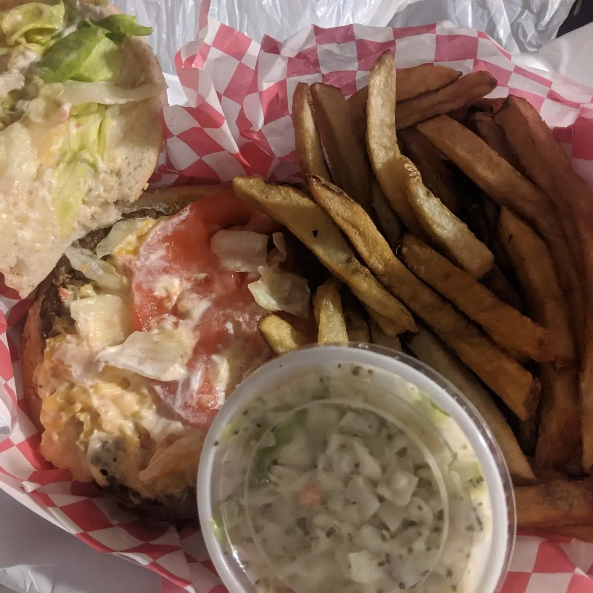 Pimento Cheese Burger Basket