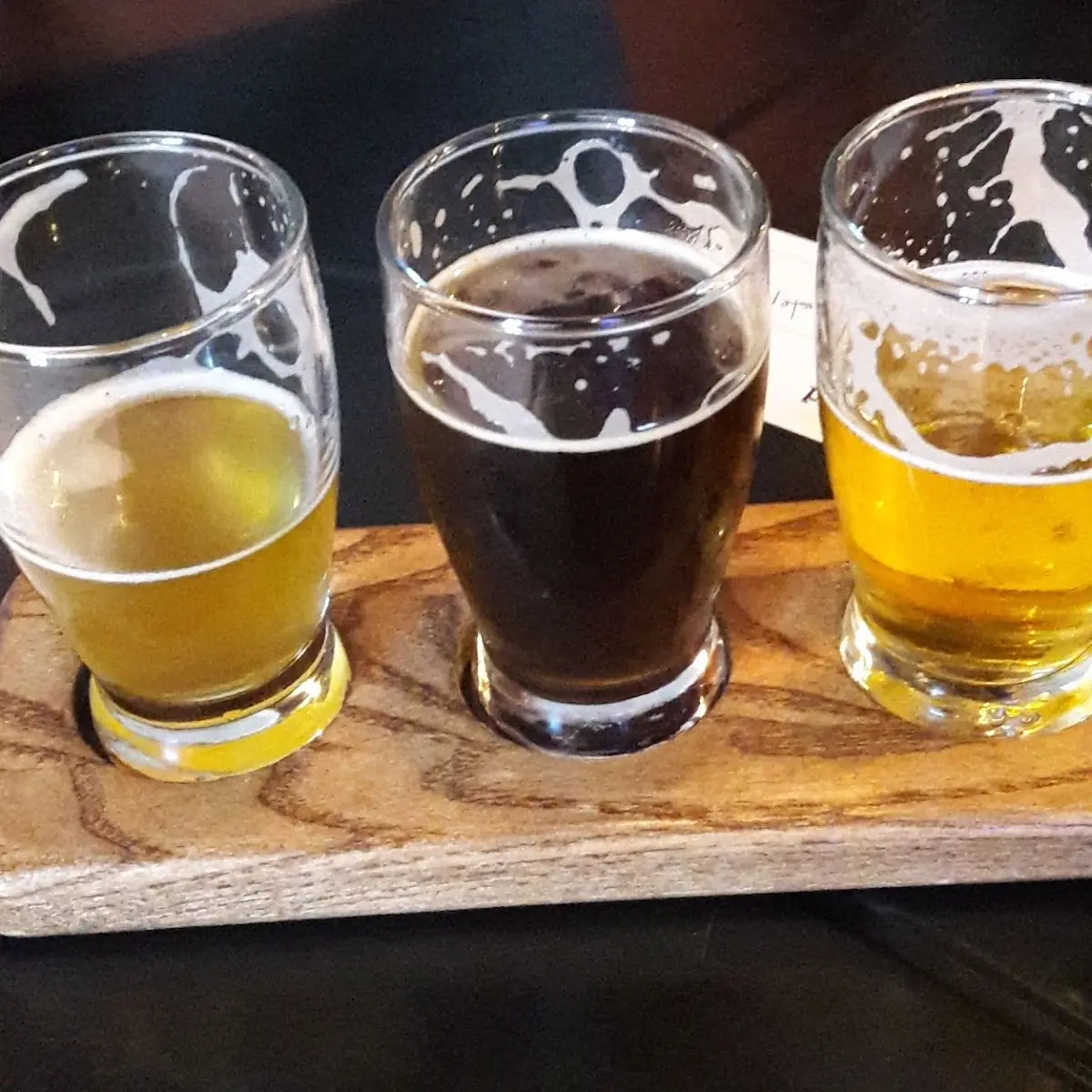 Typical 3 Beer Flight
