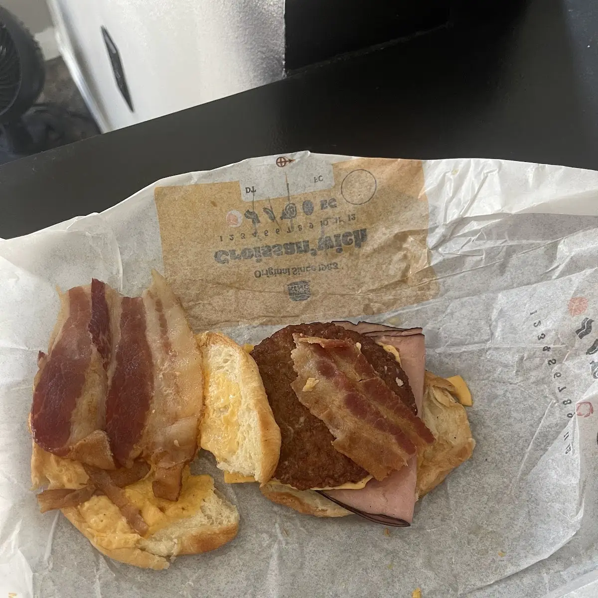 Bacon Egg and Cheese Crostini