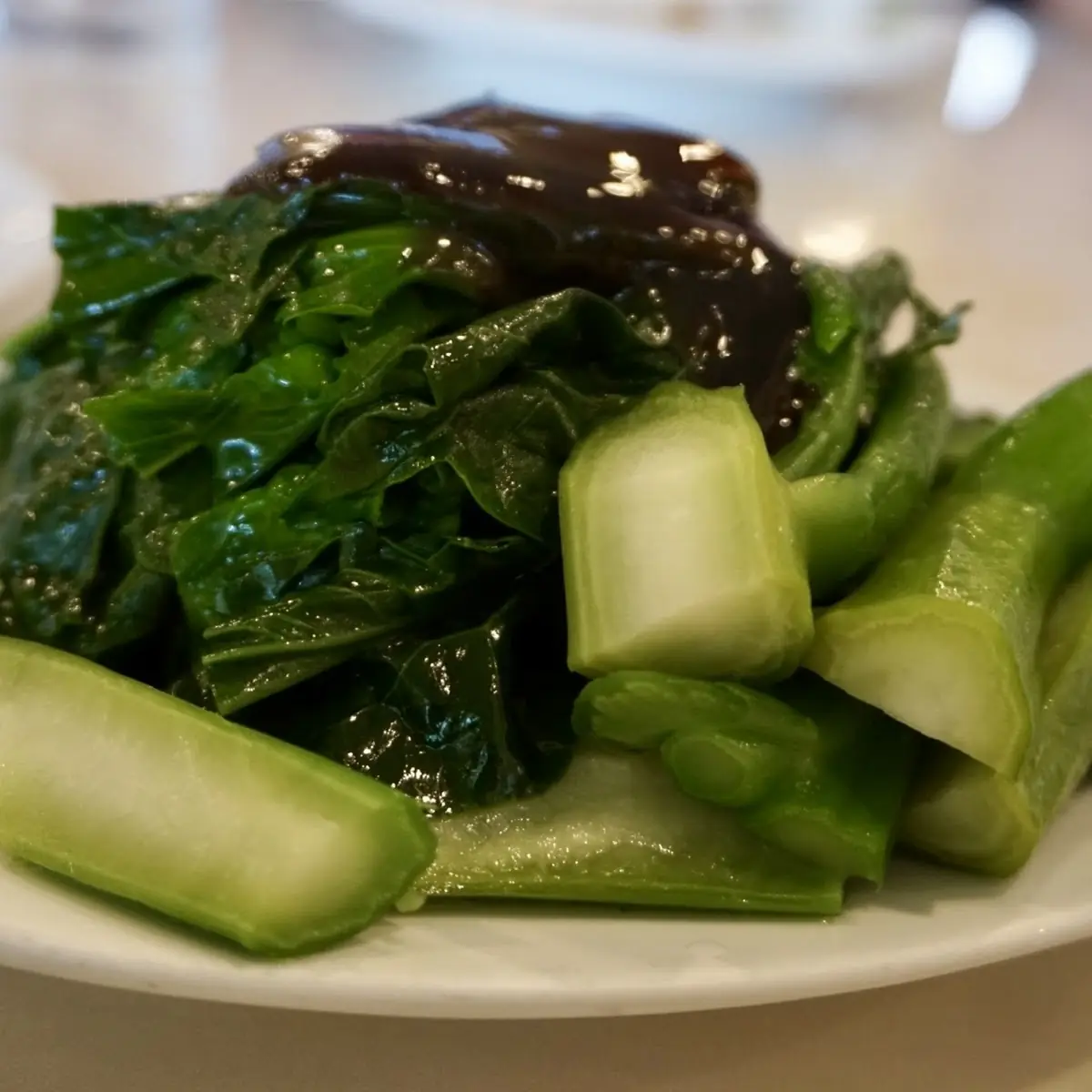 Stir Fried Chinese Broccoli with Dried Flounder Flake