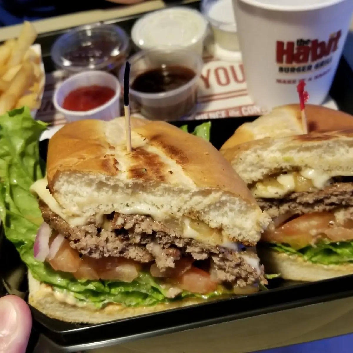 Double Char Cheese Burger Sub with French Roll
