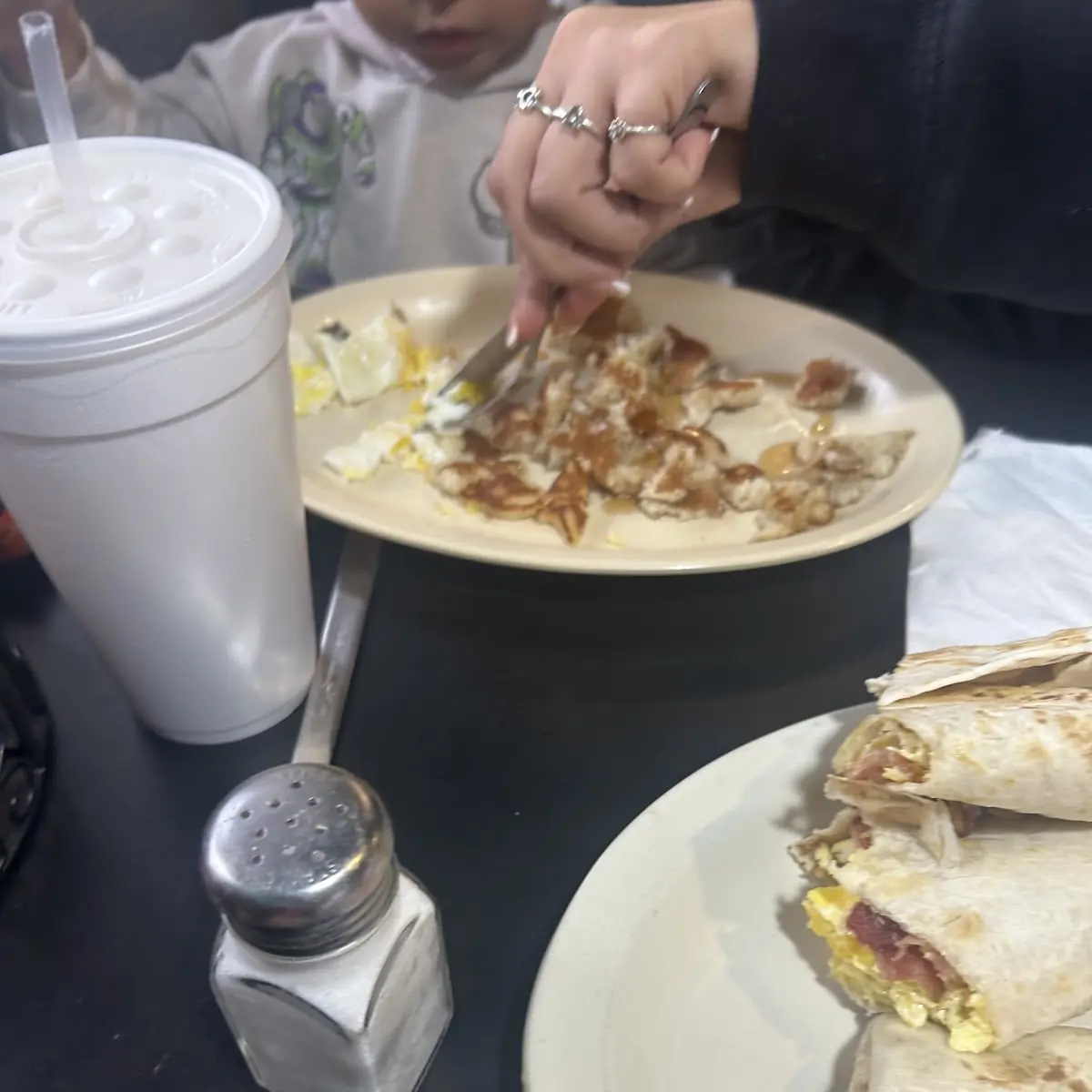Kid's Ground Beef Burrito Rice and Beans