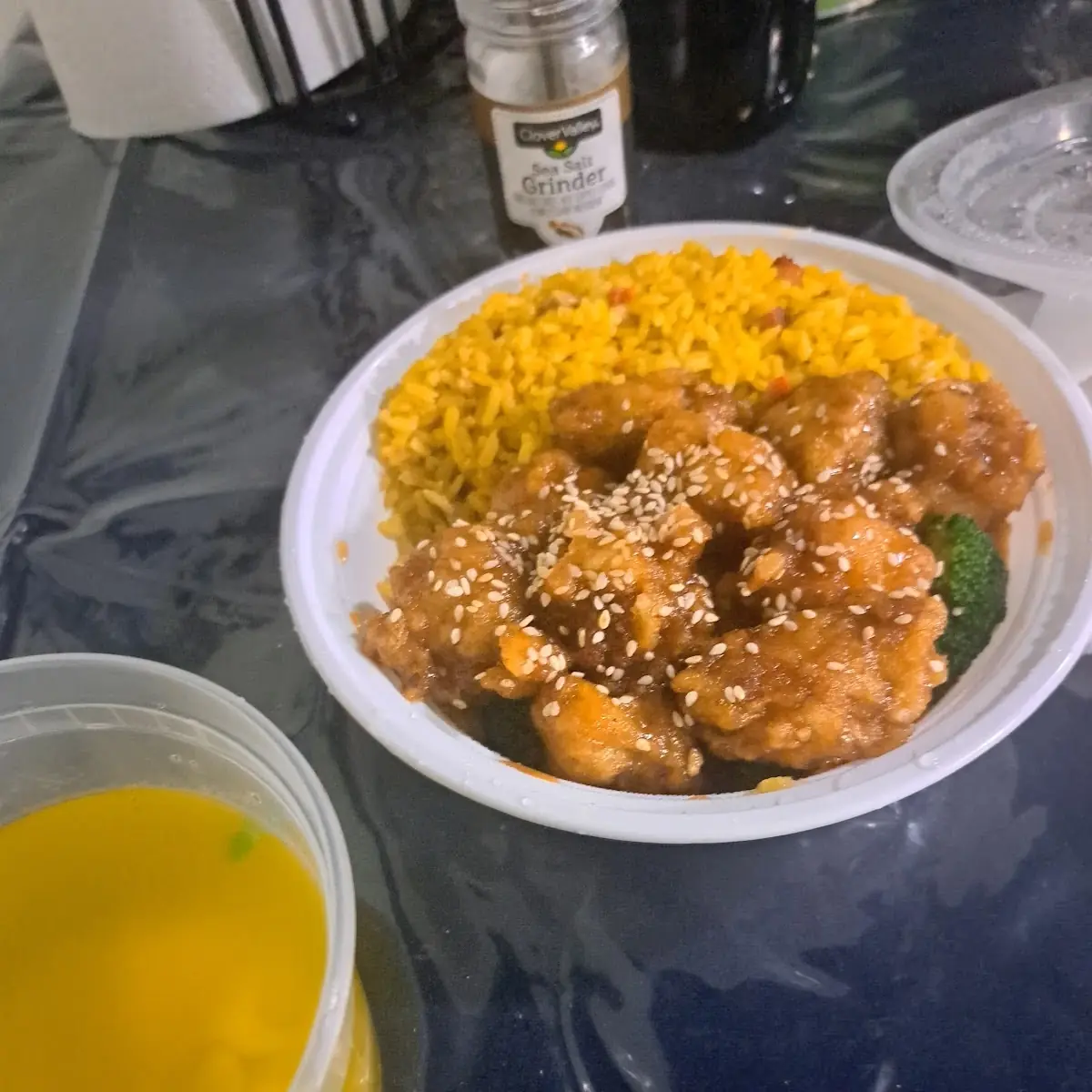 Sesame Chicken Lunch Special Fried Rice