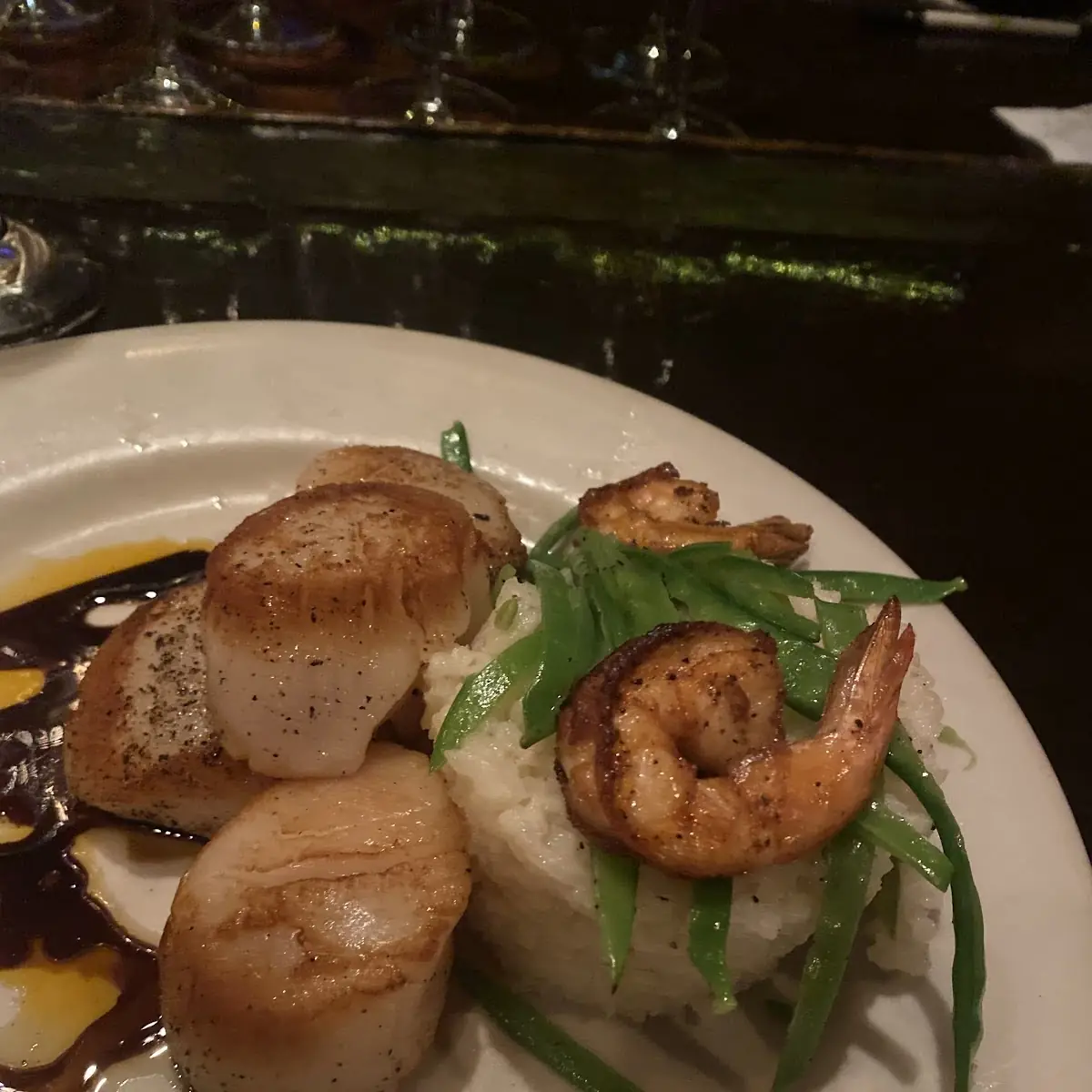 Caramelized Diver Sea Scallops and Seared Shrimp