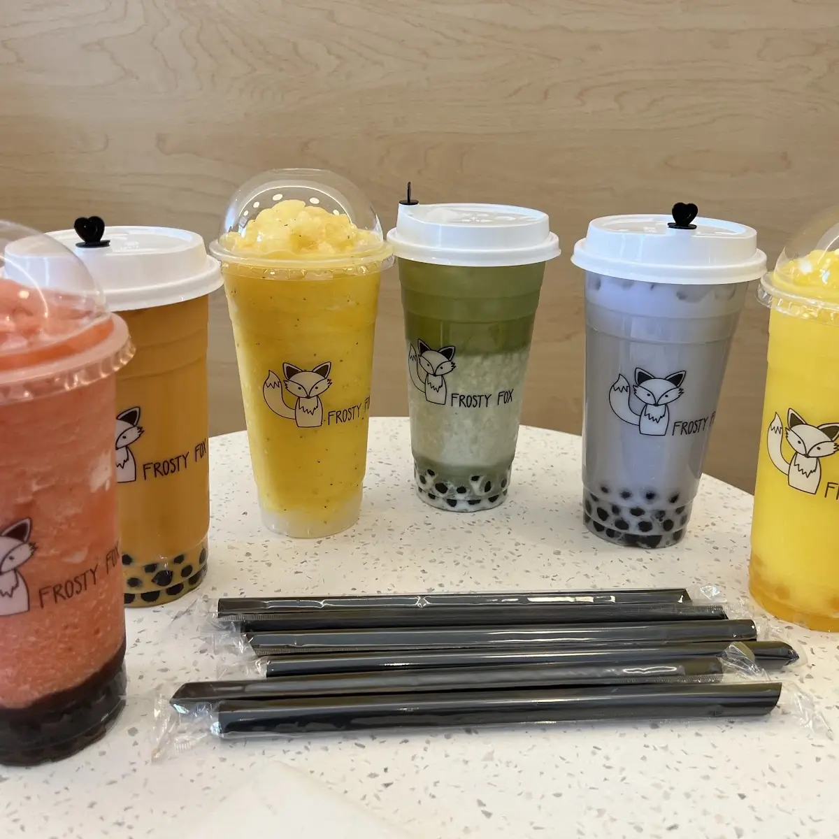 Mango Slush with Mango Popping Boba