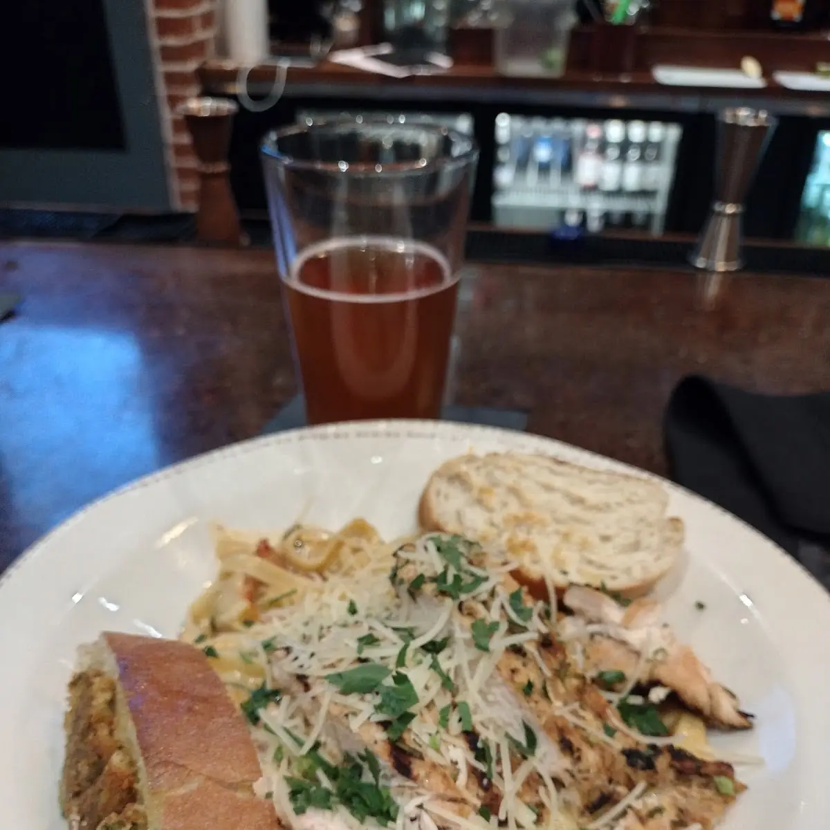Tomato & Basil Pasta with Grilled Chicken