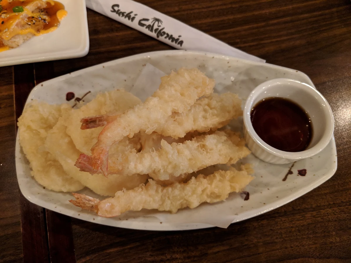 Prawn and Yam Tempura, Sushi California
