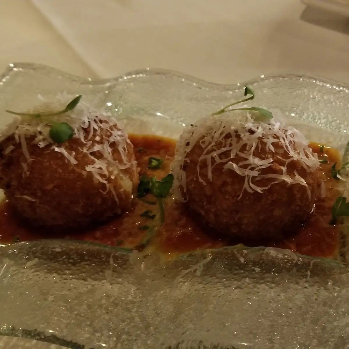 Fried Risotto Balls Stuffed with Mozzarella Cheese