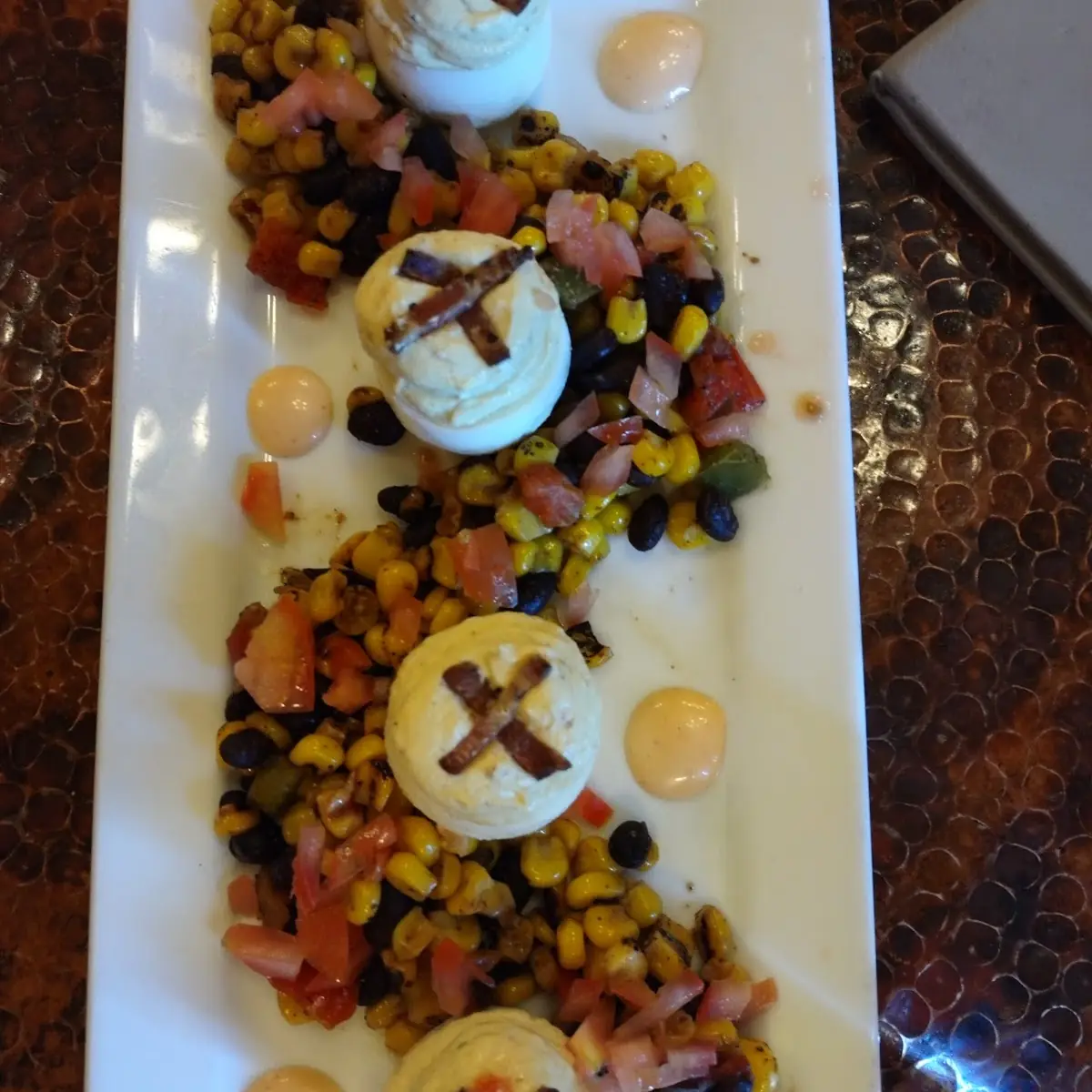 Peppered Bacon Deviled Eggs