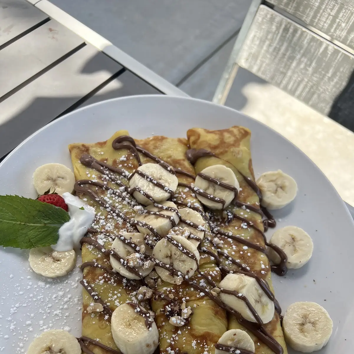 Toasted Coconut Mango & Strawberry Crepes