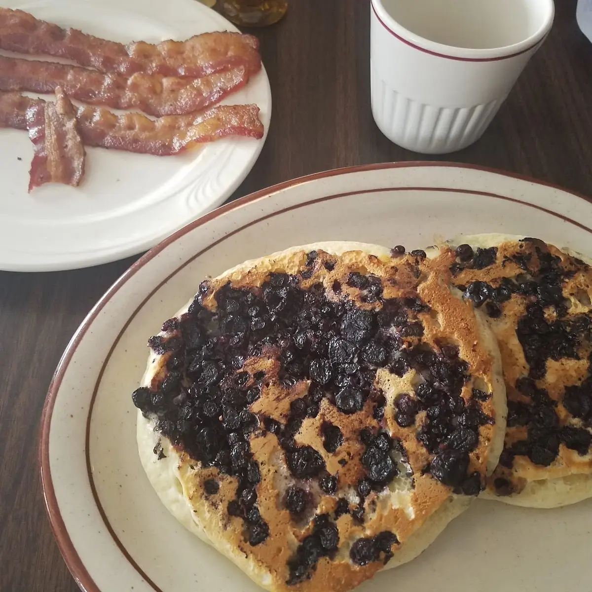 Blueberry Pancakes & Bacon