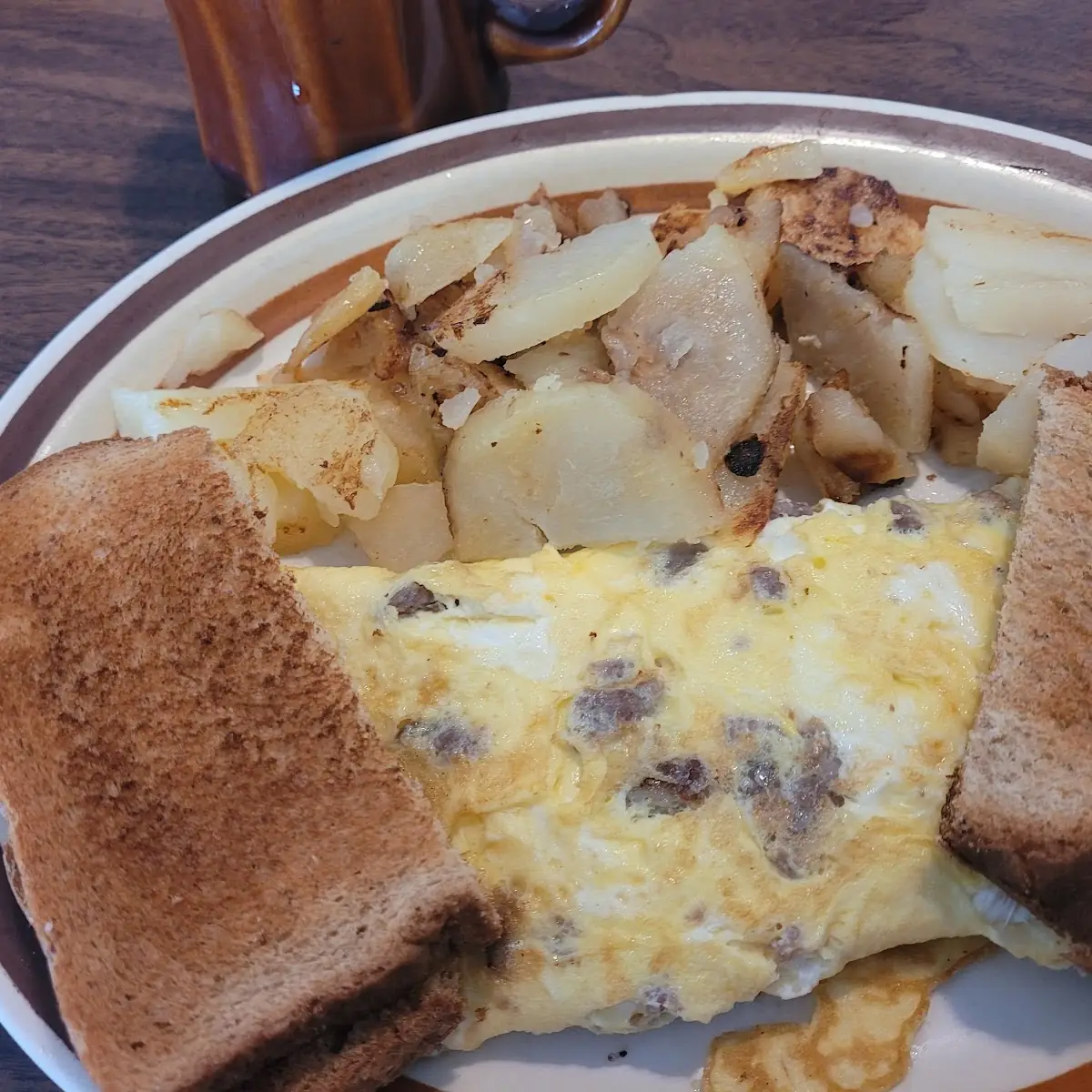 Sausage and Cheese Omelette